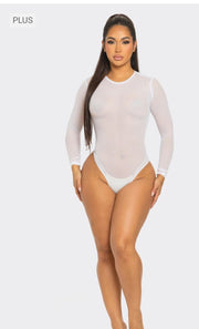 Plus mesh top -white
